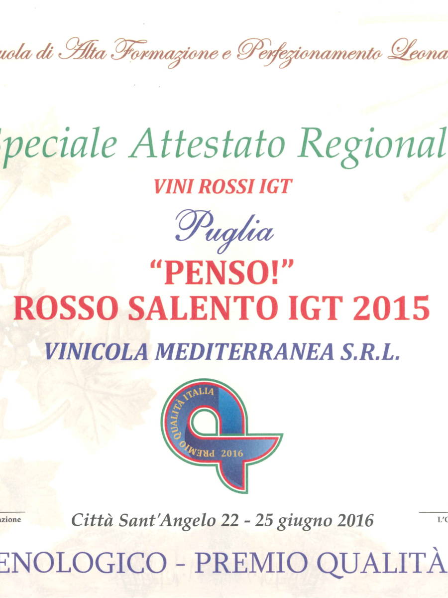 PREMIO QUALITA' REG. 2016 PENSO!-1