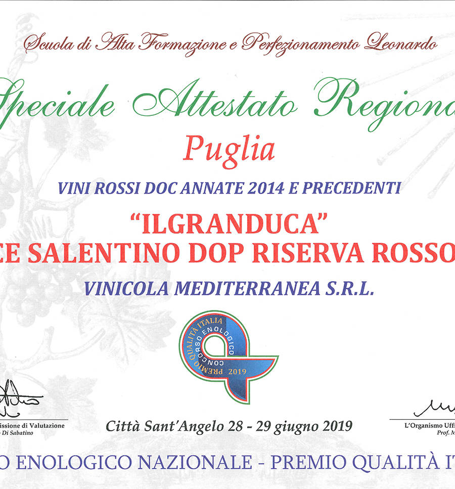 PREMIO-QUALITA'-REGIONALE-2019-ILGRANDUCA